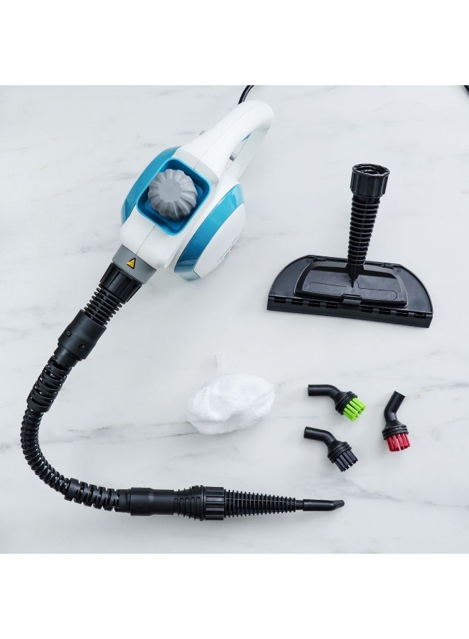 آرشيا جهاز تنظيف بالبخار المحمول من أرشيا 3306 - قوة 1250 واط - ضغط بخار 3 بار - يعقم 99.9% من البكتيريا - جاهز للاستخدام في 3 دقائق - تنظيف عميق للمنزل بدون مواد كيميائية - Image 2